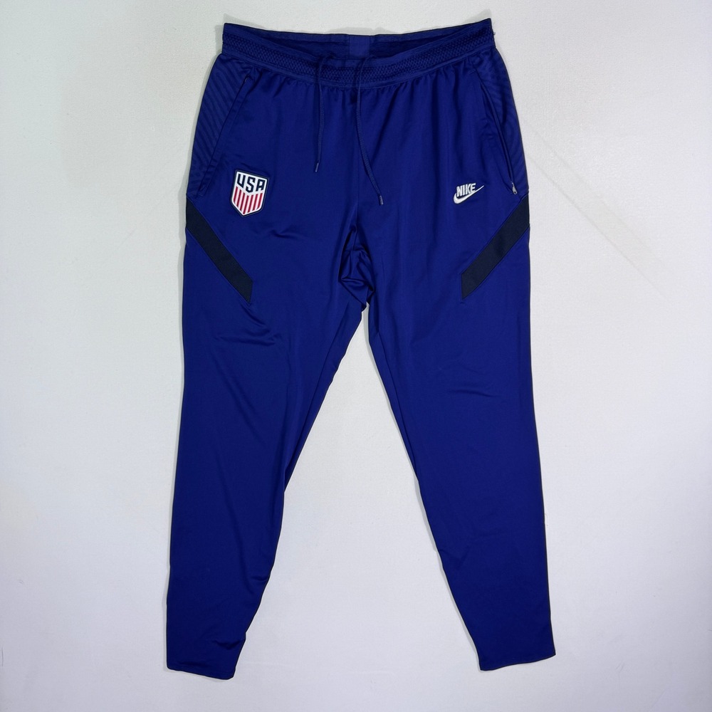 Nike USMNT USA Soccer Vaporknit Strike Training Pants Large Royal Blue CD2256